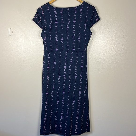 Toad&Co Rosemarie Navy and Light Blue Jersey Knit Dress Size Small EUC - Picture 9 of 16